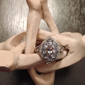 Dazzling Silver and Vermeil Gold Women's Ring